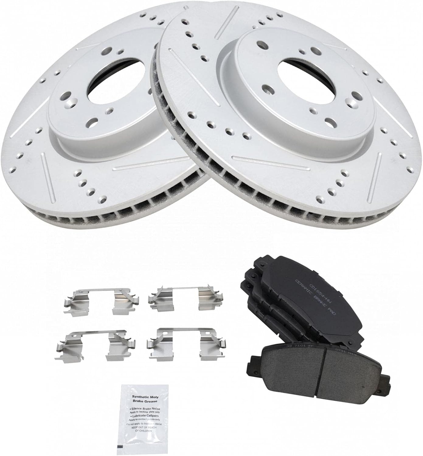 TRQ Front Performance Brake Pad & Rotor Kit for Honda Accord