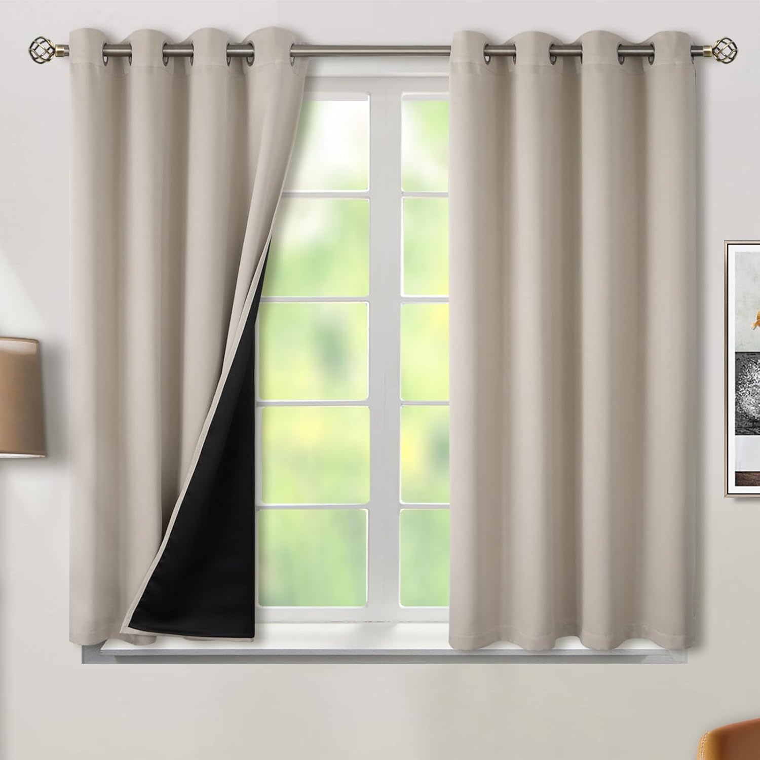 BGment Thermal Insulated Blackout Curtains for Total Light Blocking