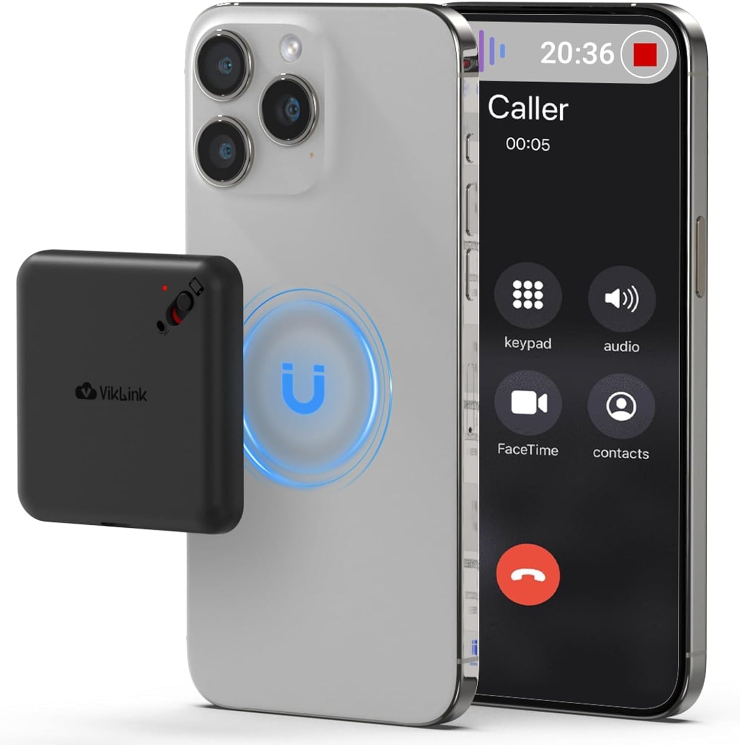 Magnetic Voice Activated Recorder with AI Noise Reduction