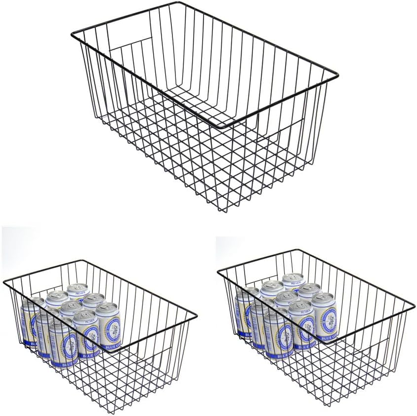 16inch Upright Freezer Organizer Baskets for Efficient Storage