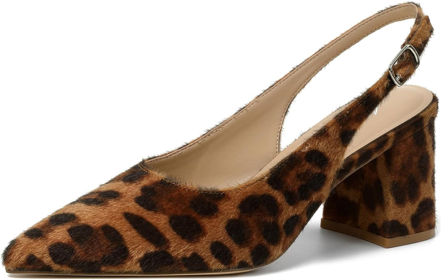 Mostrin Block Slingback Heels for Women - Chic Office Pumps