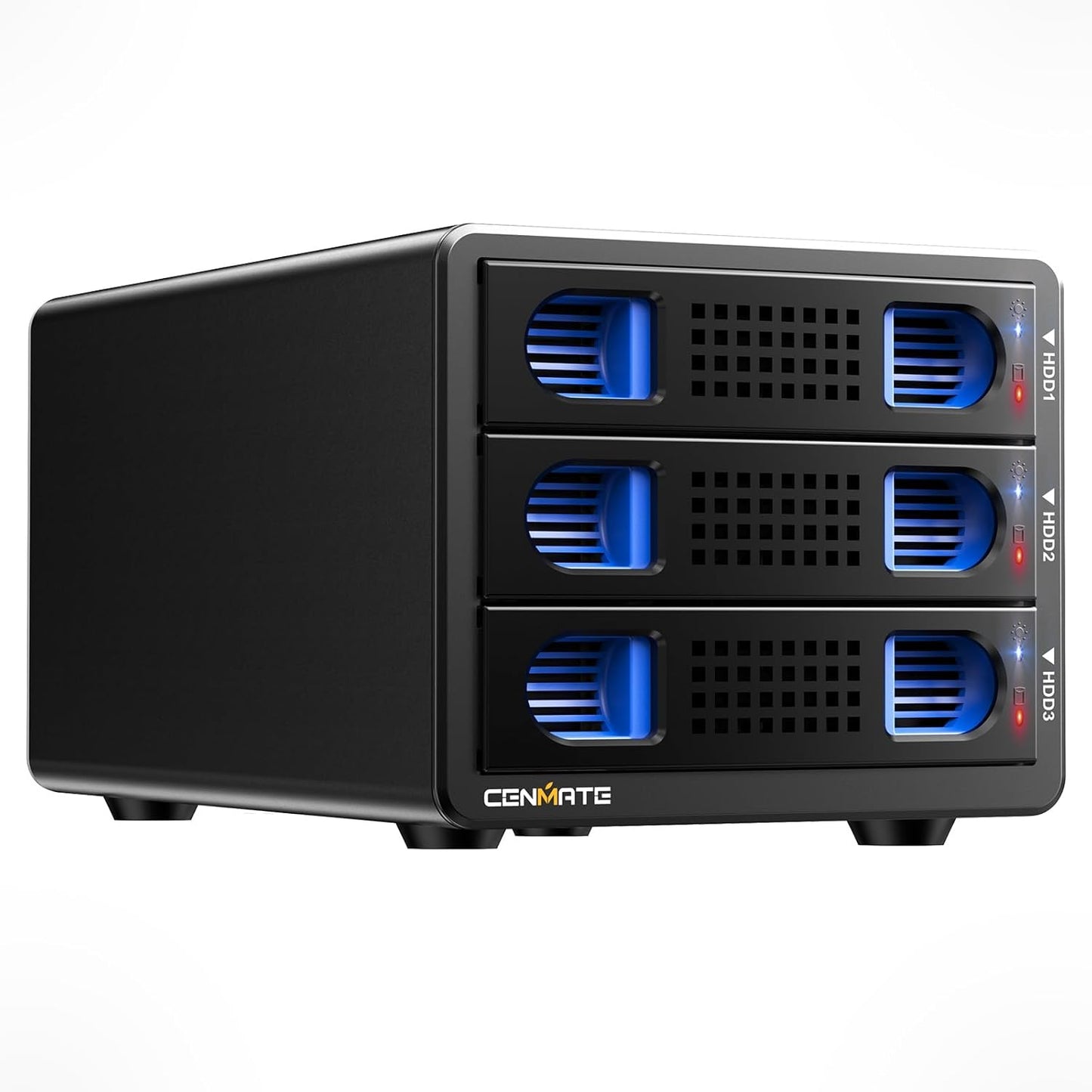 3 Bay 10Gbps Hard Drive Enclosure with Cooling Fan for SATA HDD/SSD