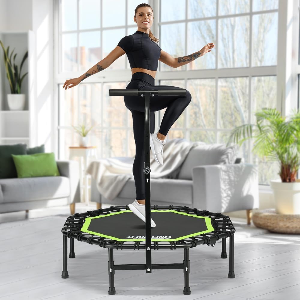 ONETWOFIT Foldable Rebounder Trampoline for Adults Fitness