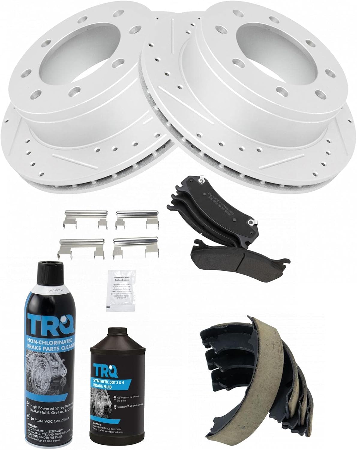 TRQ Rear Brake Pad & Rotor Kit for 99-10 Chevrolet & GMC