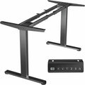 VIVO Heavy Duty Dual Motor Sit Stand Desk Frame - Stable 220 lb Lift