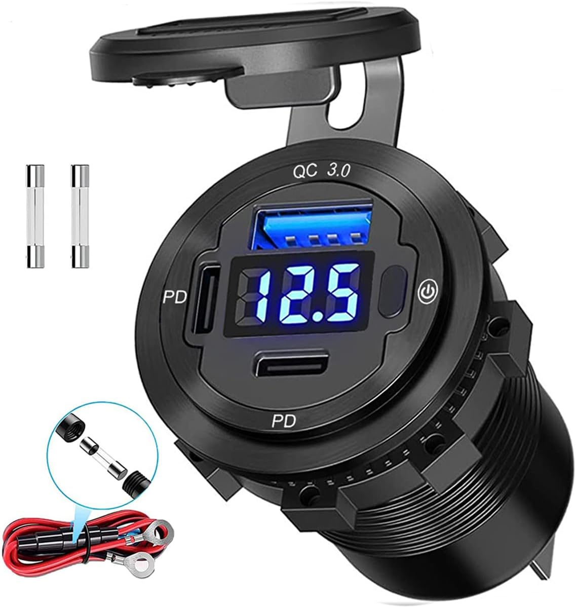 Powerful Triple-Port Car Charger by AlfredDireck