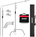 C Stand with Boom Arm Stainless Steel Heavy Duty Stand - Adjustable