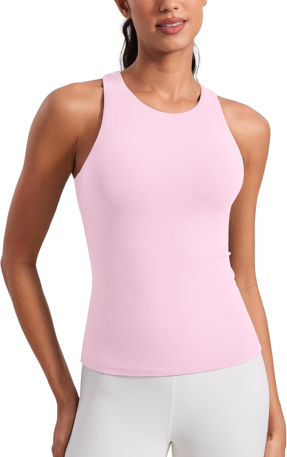 CRZ YOGA Butterluxe Workout Tank Tops for Women - High Neck
