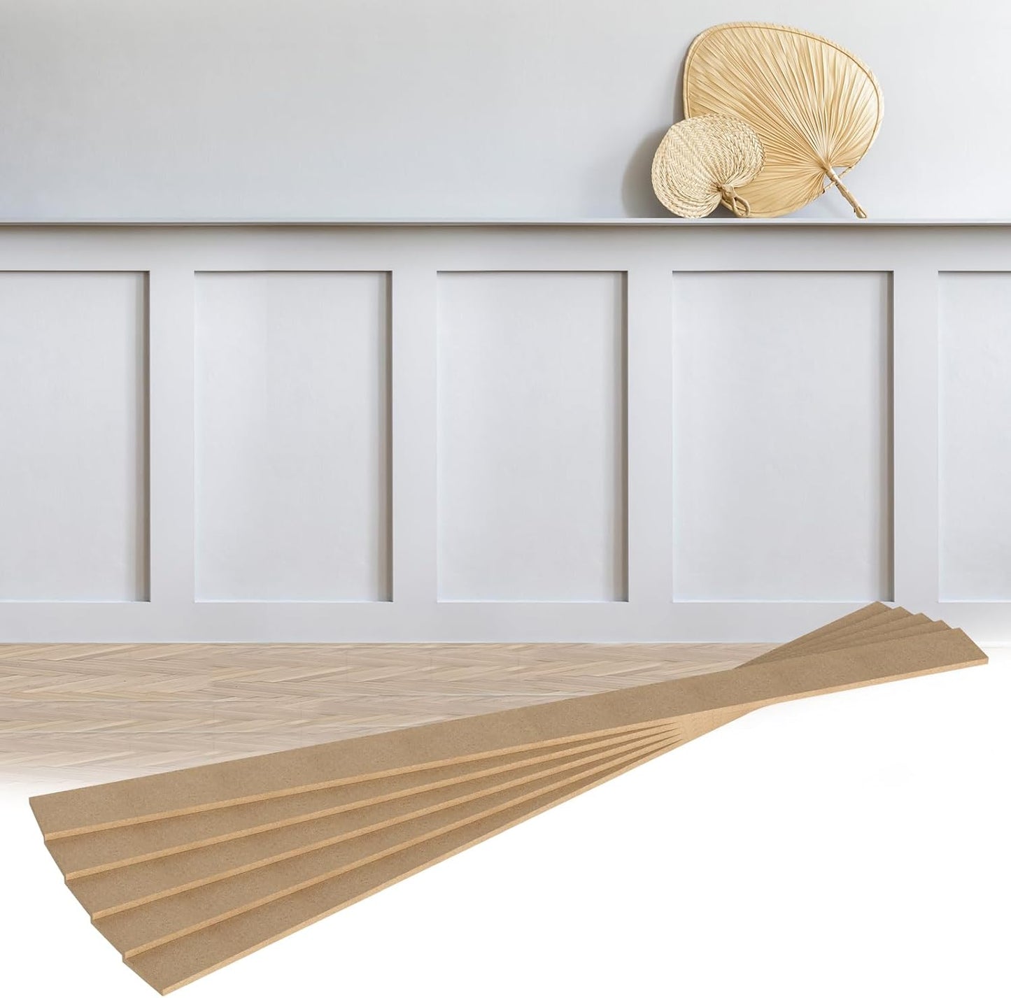 Weysat MDF Board and Batten Wall Panel Kit for Elegant Decor