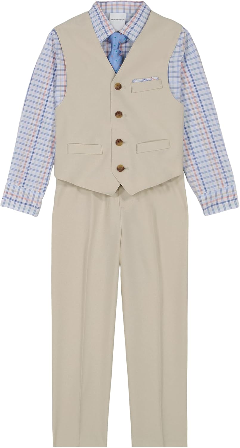 Van Heusen Boys 4-Piece Formal Suit Set for Special Occasions