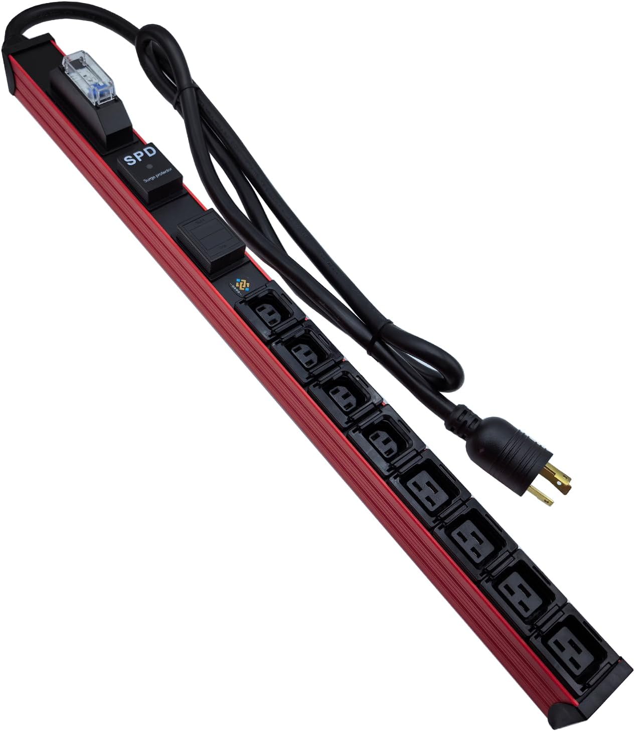 8-Outlet Anti-Shock PDU Power Board with Display