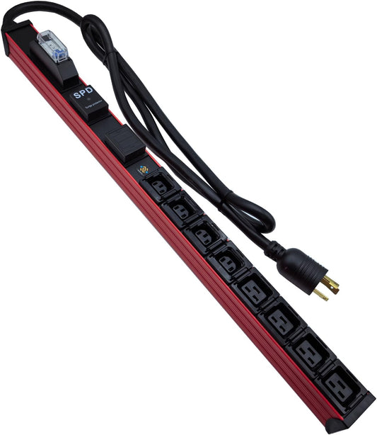 8-Outlet Anti-Shock PDU Power Board with Display