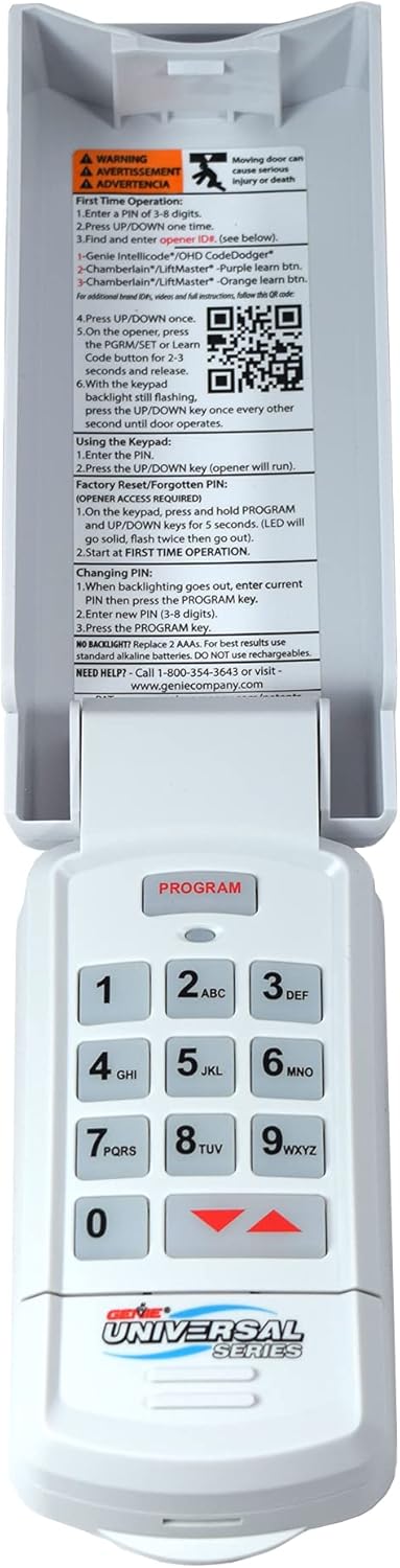 Genie Wireless Universal Garage Door Opener Keypad for Easy Access
