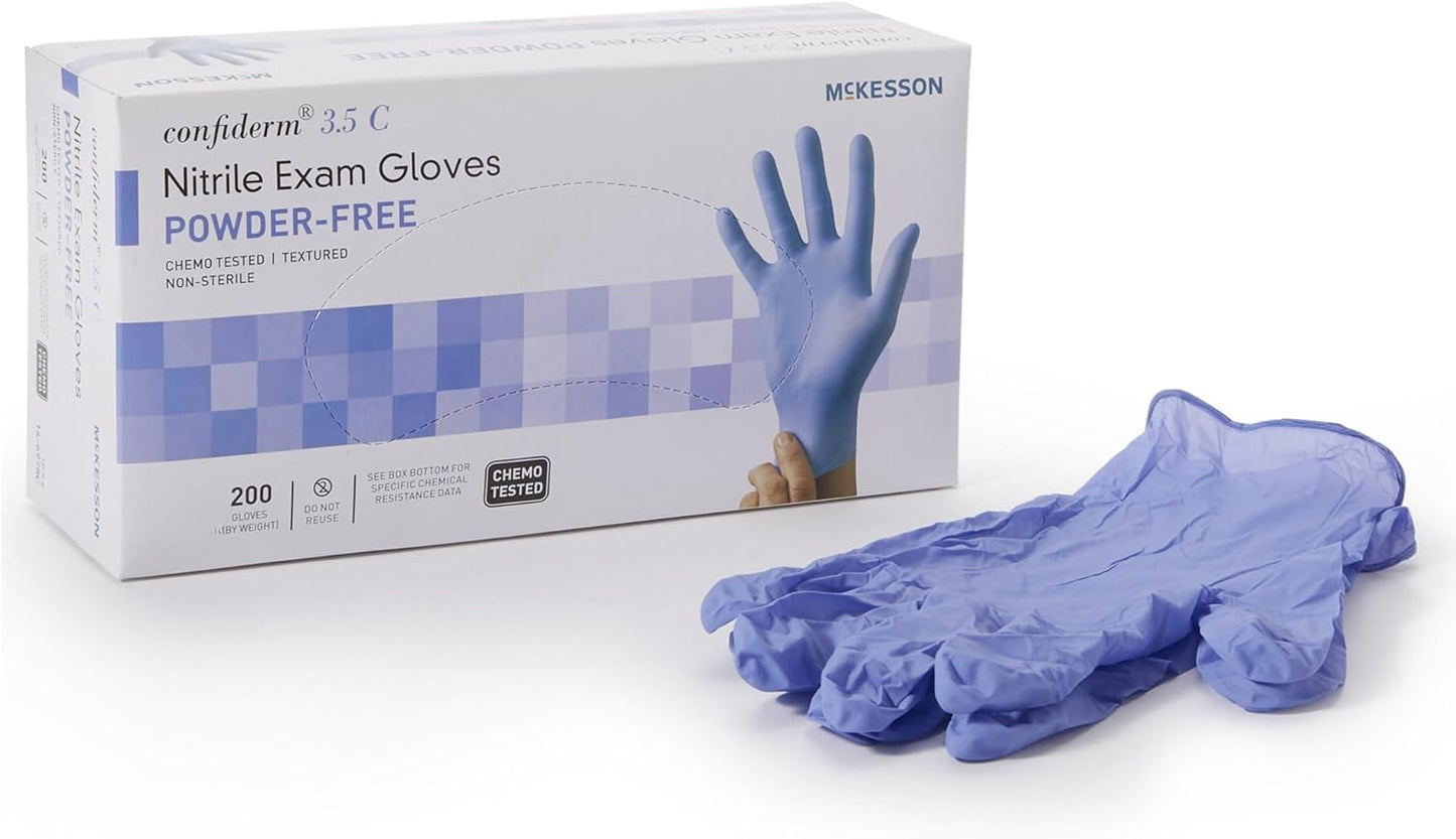 McKesson Confiderm 3.5C Nitrile Exam Gloves for Clinical Use