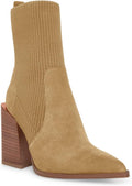 Womens Chunky Stacked Heel Ankle Boots Pointed Toe (Style SMGW)