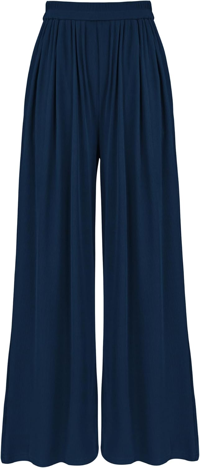 BTFBM Womens Casual Wide Leg Pants for Summer and Fall Wear