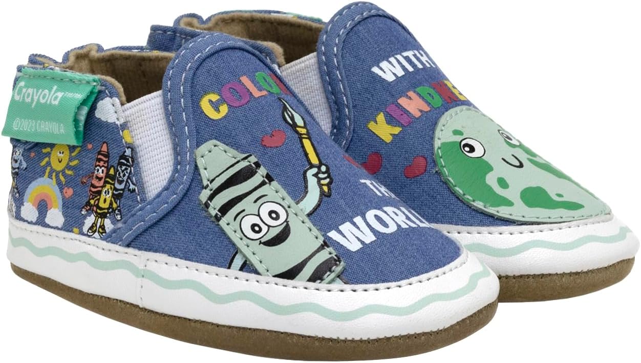Robeez Baby Boys Soft Soles Slip-Resistant Crib Shoes for Infants