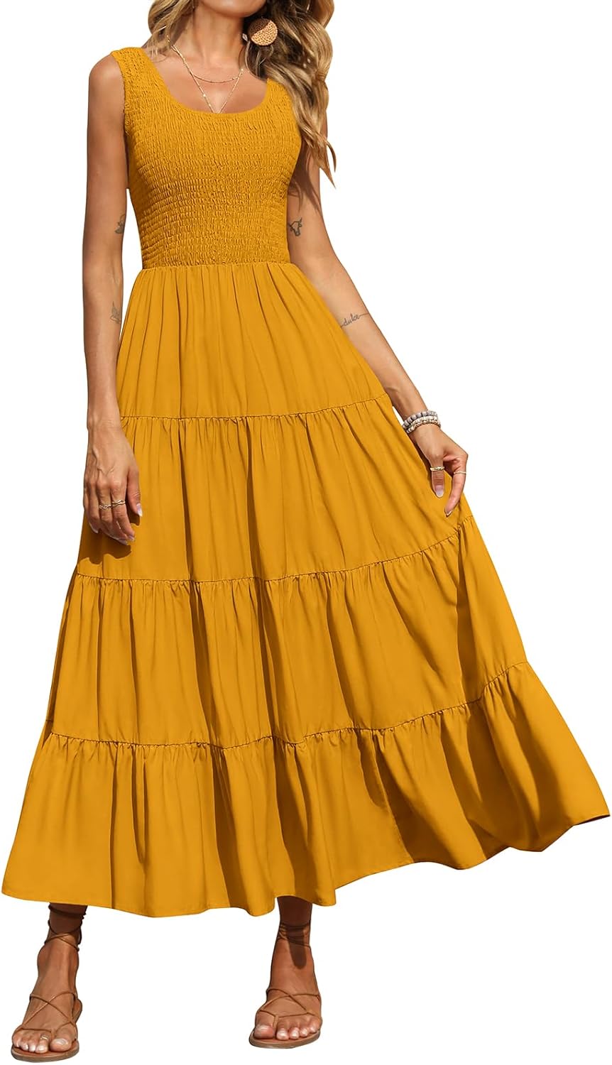 PRETTYGARDEN Women's Casual Loose Maxi Sundress for Summer