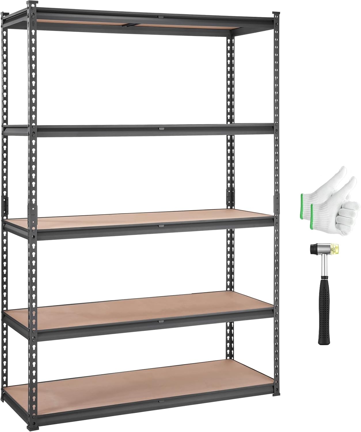 VEVOR 5-Tier Adjustable Storage Shelving Unit for Garage Use