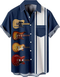 Ecosunny Bowling Shirts for Men Short Sleeve Polo Shirt - Casual Slim