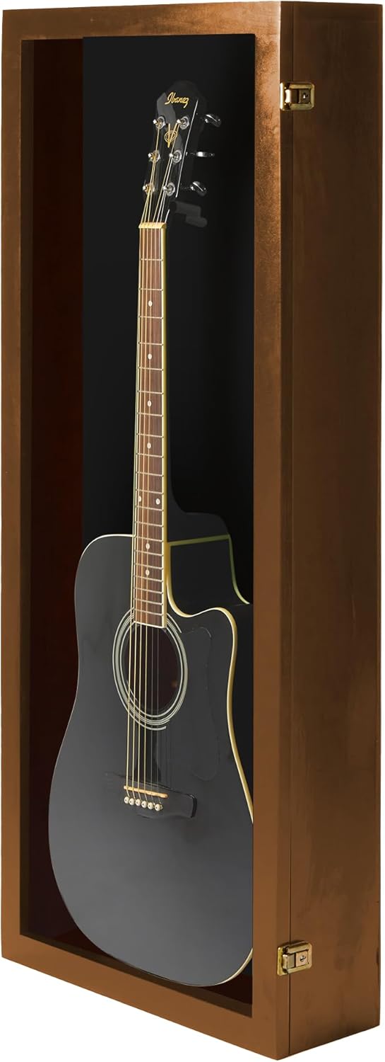 Acoustic Guitar Display Case - Premium Hardwood & Acrylic