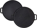 Reversible 12-Inch Double Handled Cast Iron Grill/Griddle - Versatile