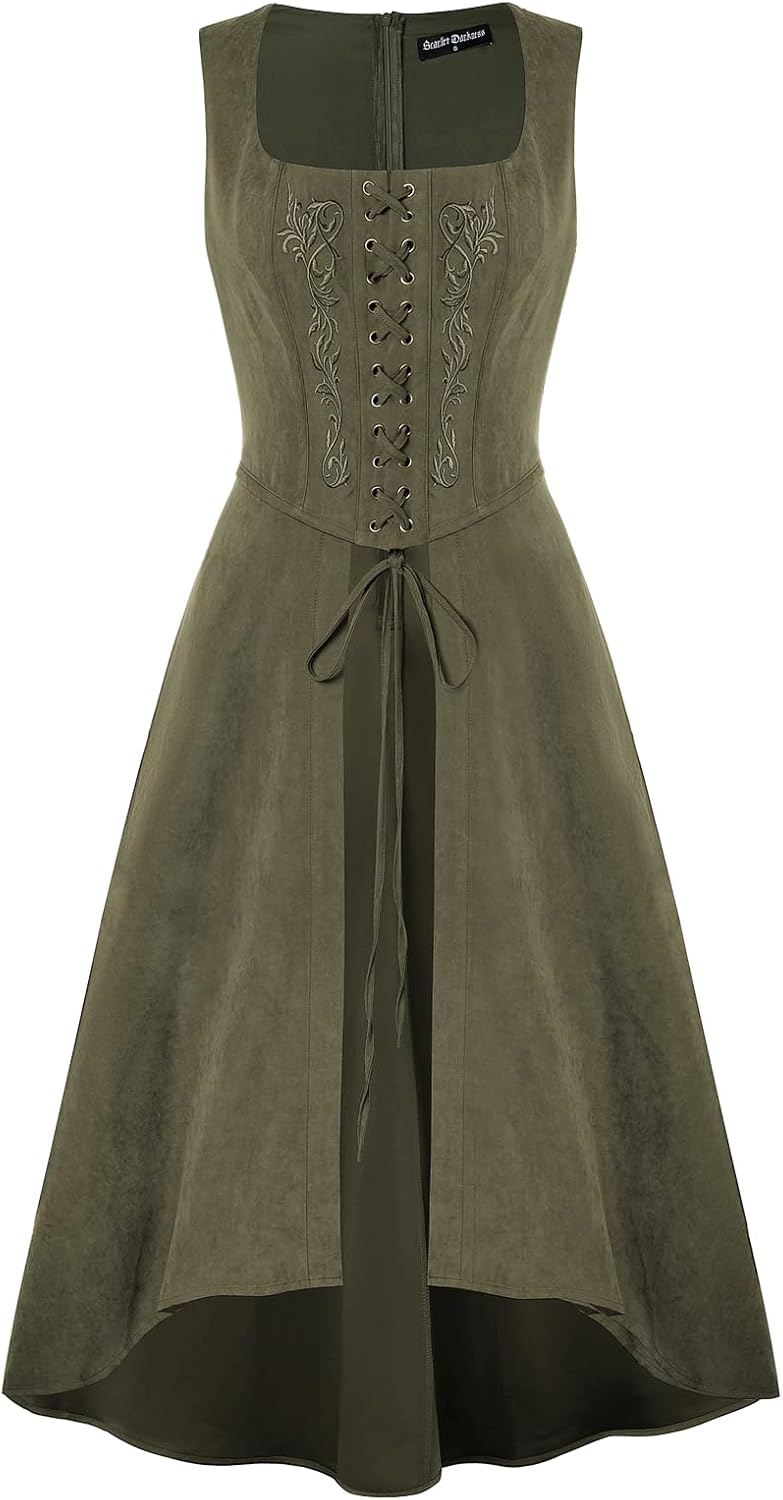 Renaissance Dress for Women: Pirate Halloween Cosplay Overdress