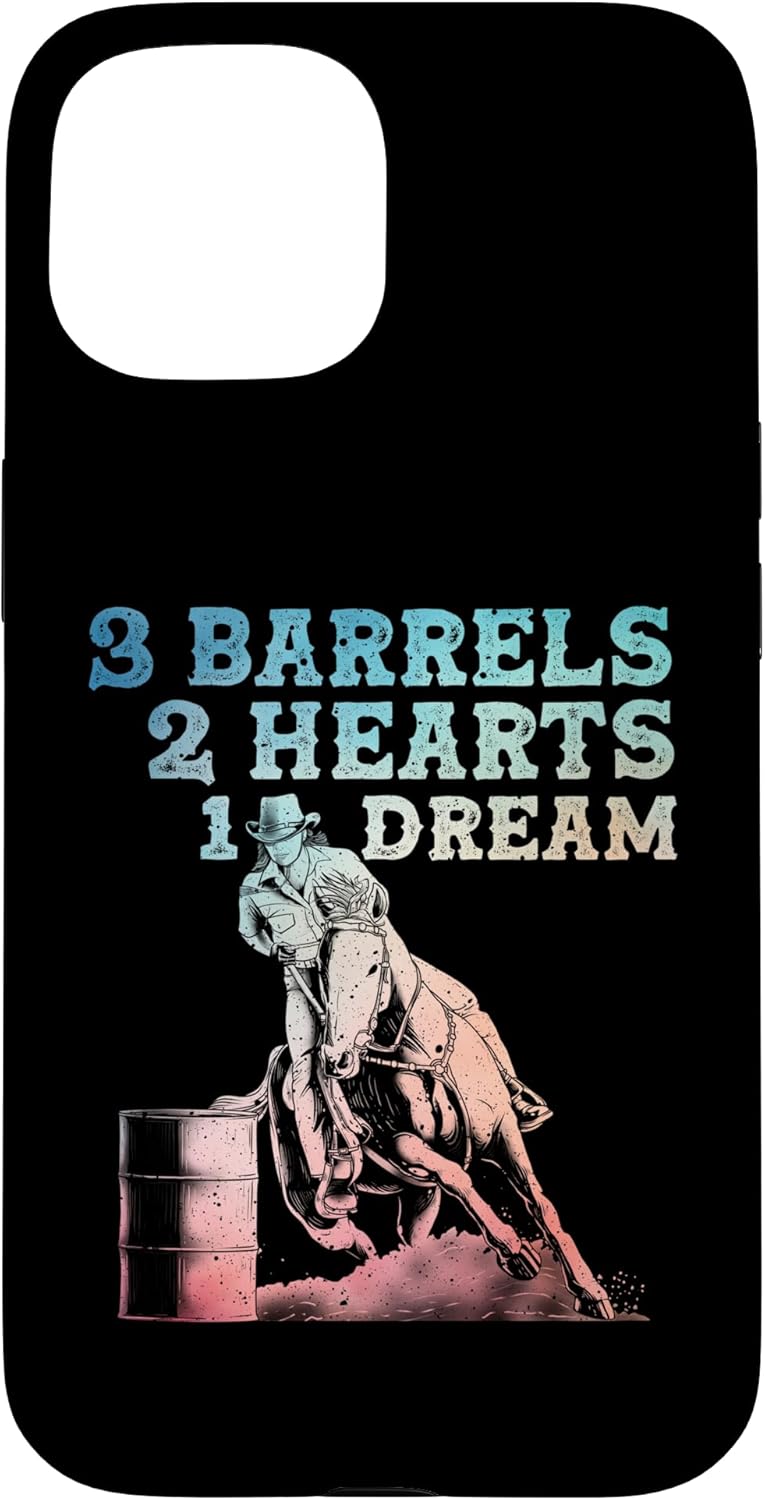 Stylish Barrel Racing iPhone 15 Case - Ideal Gift!