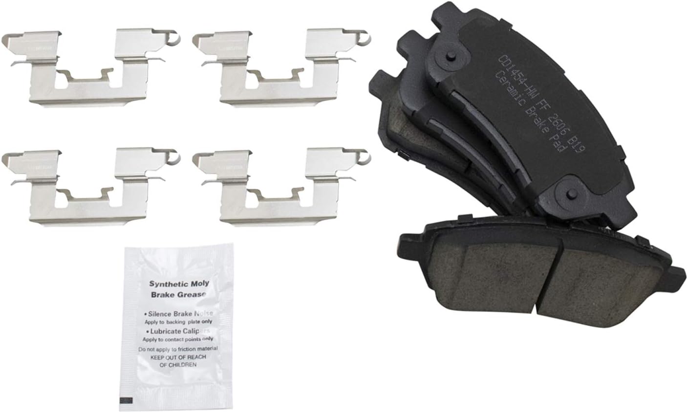 TRQ Front Brake Pads Ceramic for 2011-2019 Ford Fiesta & Mazda 2