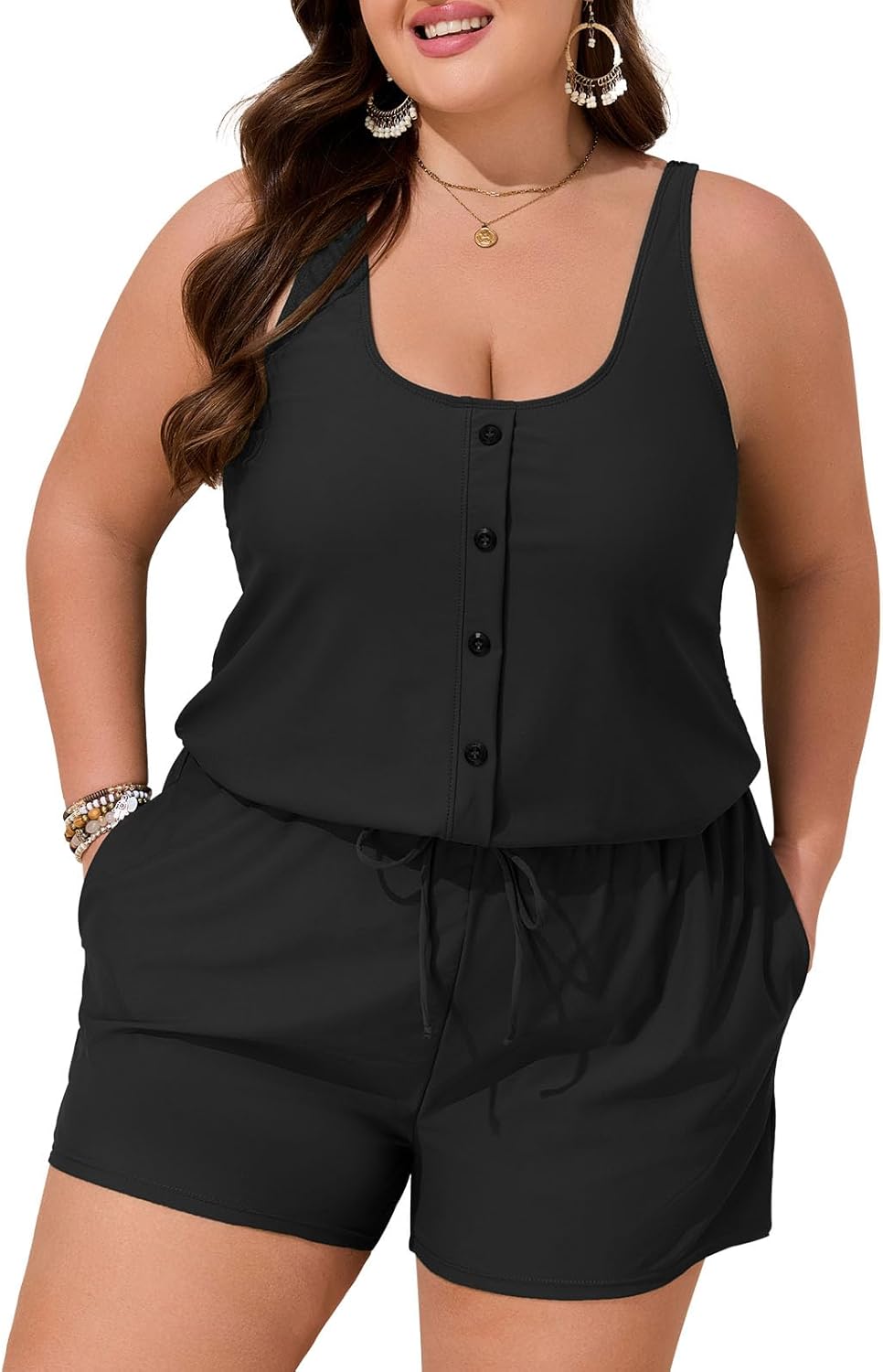 Summer Mae Plus Size Swim Romper One Piece Swimsuit for Women