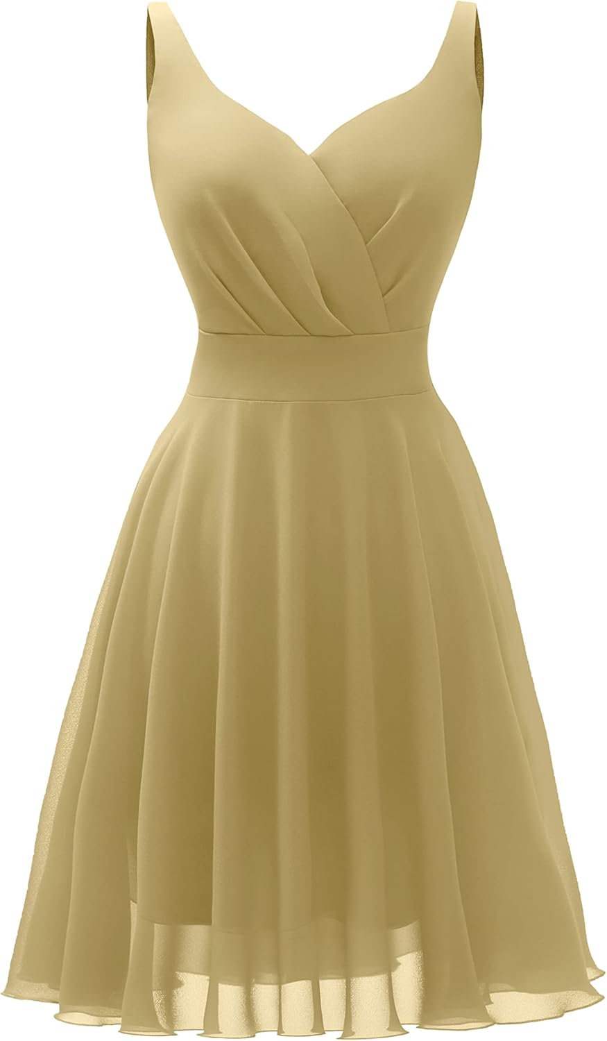 Dressever Summer Cocktail Dress with V-Neck and Spaghetti Straps