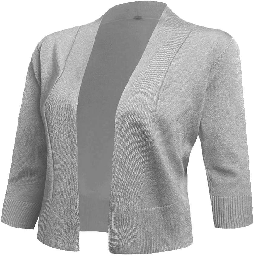 AAMILIFE Women's 3/4 Sleeve Cropped Cardigans for Every Occasion