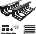 Under Desk Cable Management Tray Set of 2 - Tidy Desk Cable Organizer