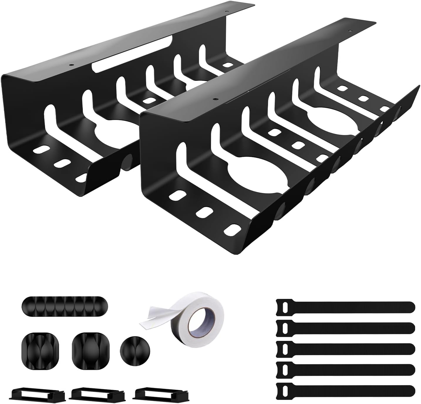 Black Metal Cable Trays: Neat & Tidy Workspace