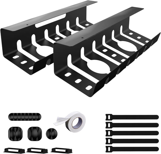 Black Metal Cable Trays: Neat & Tidy Workspace