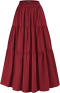 Scarlet Darkness Maxi Long Skirt for Women - Flowy (Style XKFT)