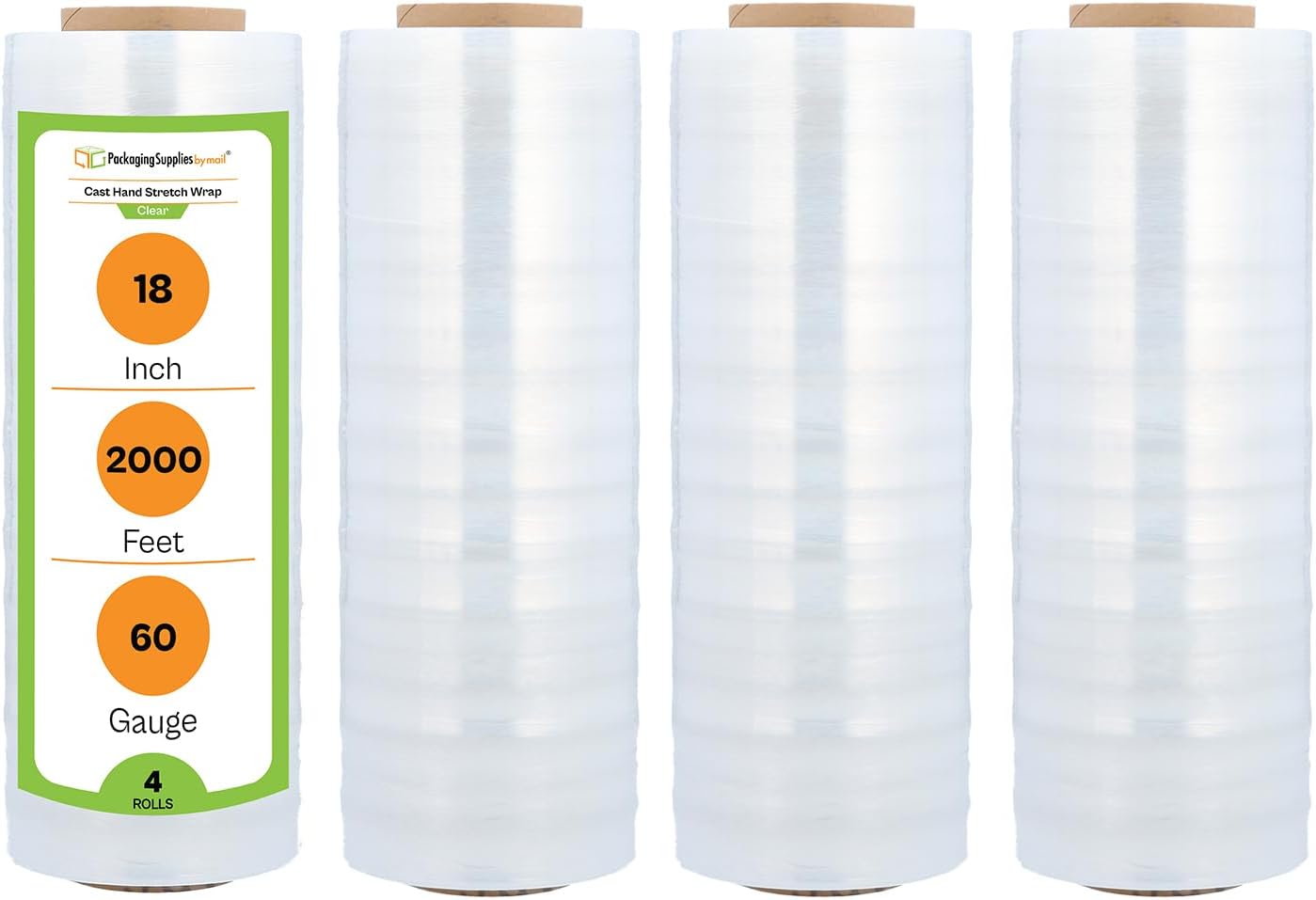 PSBM Stretch Wrap 18 Inch x 2000 Feet for Heavy Duty Packing