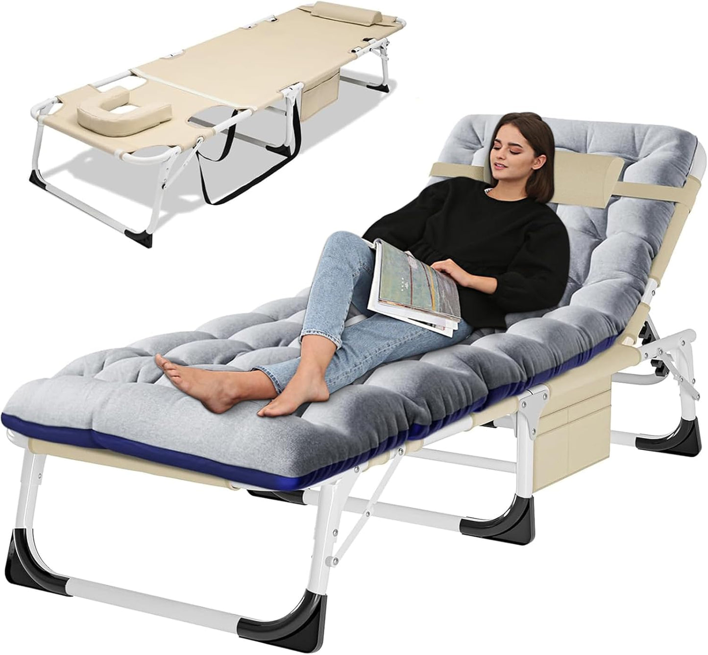 LILYPELLE Portable Folding Camping Cot for Outdoor Relaxation