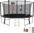 Tranpoline 12 ft Trampoline 1200Lbs Capacity with Enclosure - Family