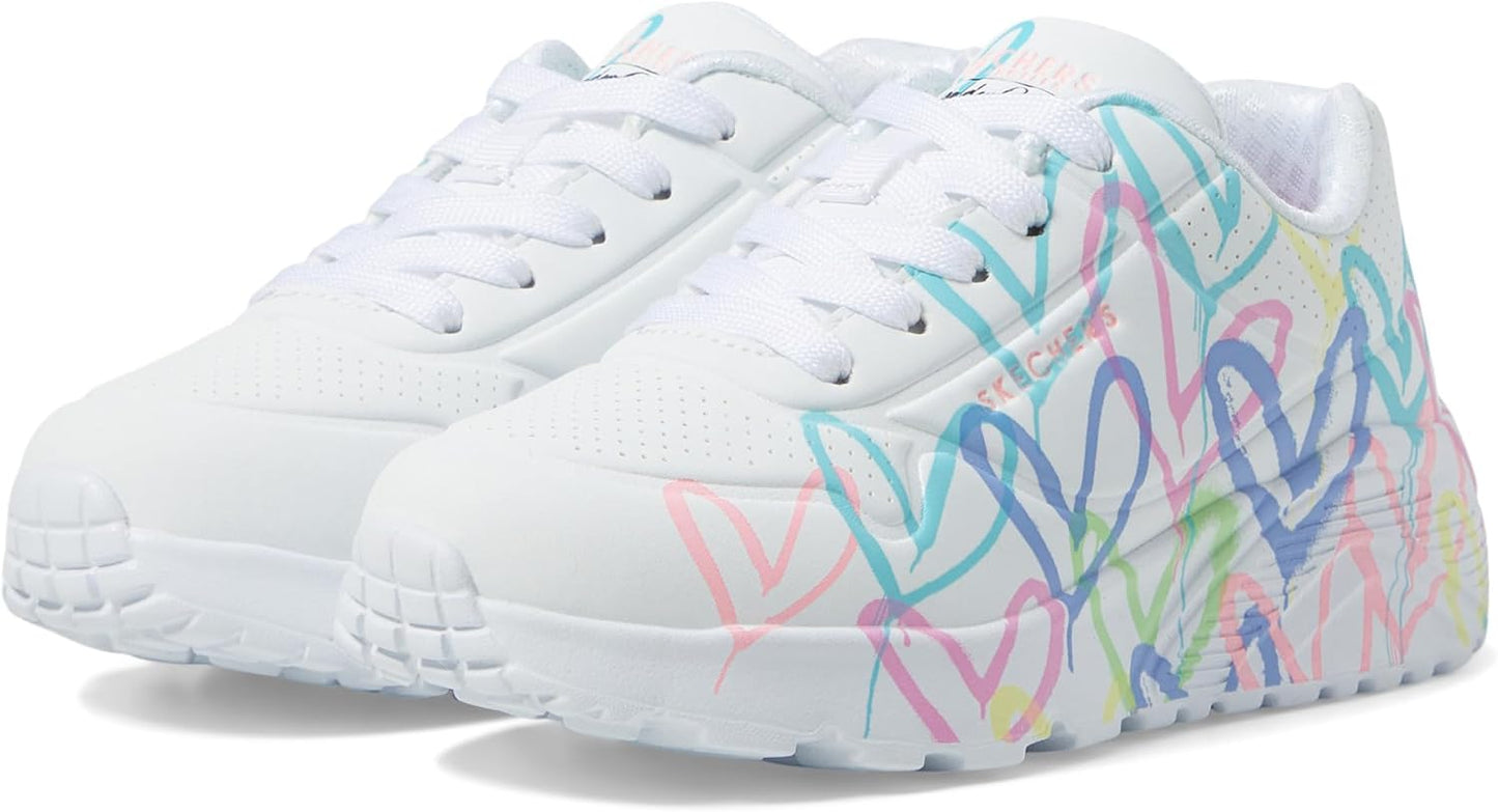 Skechers Girls' Uno Lite Spread the Love Fashion Sneakers
