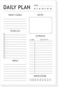 Daily Planner Notepad To Do List Notepad 6 in x 9 in - Undated Tear