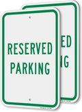 Reserved Parking Sign 18 x 12 in - 2 Pack Durable Aluminum