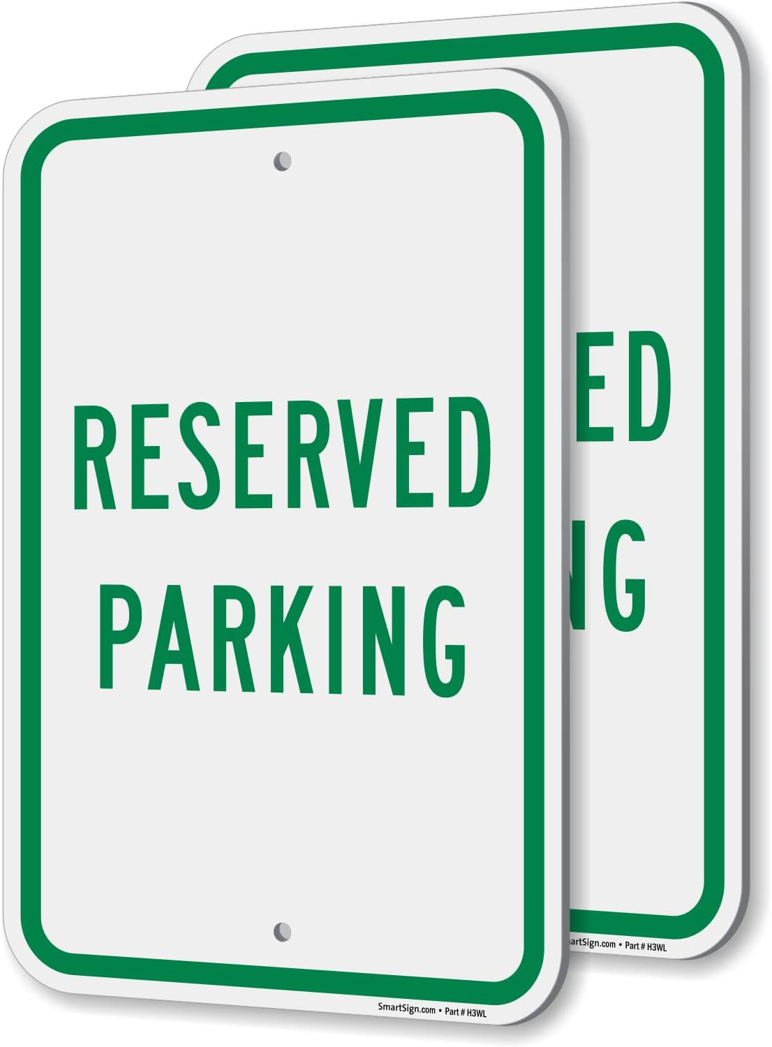 SmartSign Reserved Parking Sign - Durable 2 Pack for Easy Use