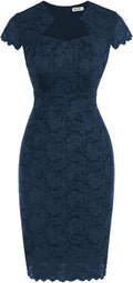 GRACE KARIN Cocktail Dress for Women with Cap Sleeve Lace Design