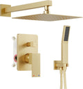 Gold Shower System 12 in Shower Head and Handheld - High Pressure
