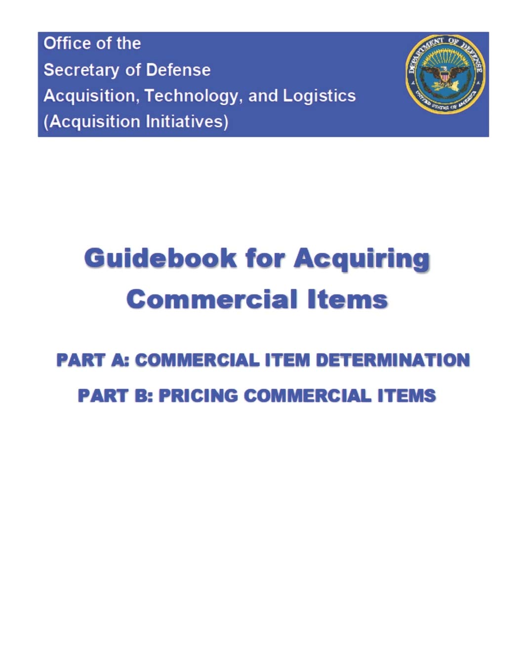 Guidebook for Acquiring Commercial Items: Essential Resource