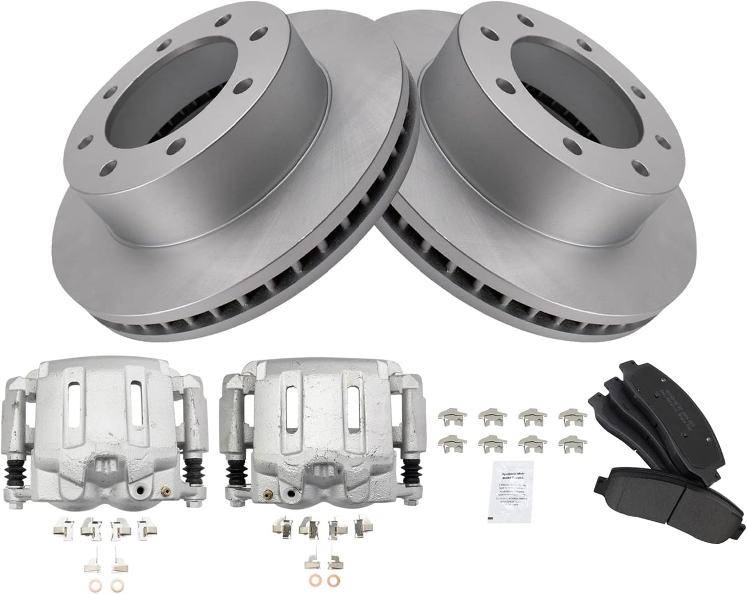 TRQ Front Brake Pad & Rotor Kit for 2005-2012 Ford F-250