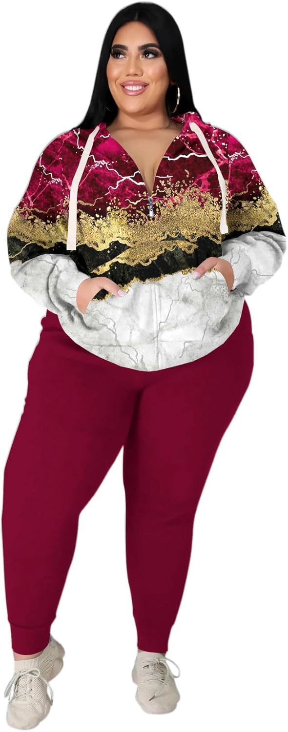 Plus Size Two Piece Outfits for Women - Comfy Sweatsuits