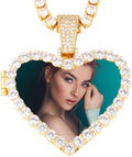 Customized Picture Necklace for Men Women - 18k Gold Plated