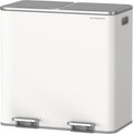Trash Can with Dual Compartments - 2 x 10.6 Gal Kitchen Bin